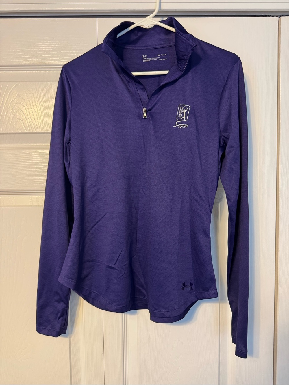 Under Armour Women's Deep Purple Long-Sleeve 1/4 Zip Performance Top